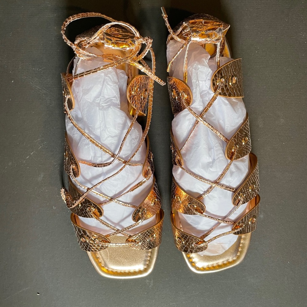 Aerosol Gladiator Rose Gold Sandals